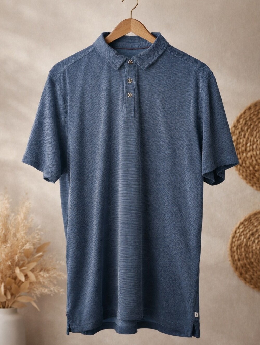 Tommy Bahama Men's Polo Shirt Size L Blue Short Sleeve Beach Collared Preppy
